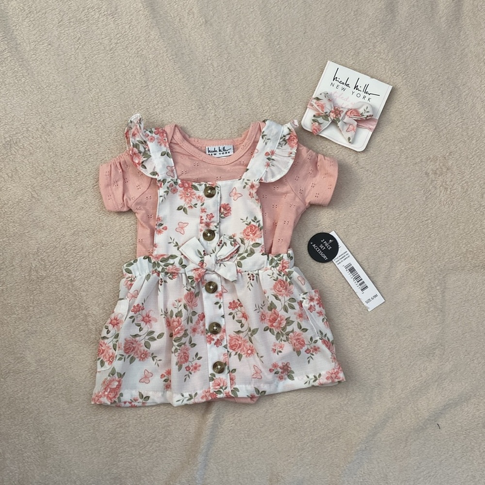 Nicole Miller Baby Girls Outfit Size 6-9 Months - Picture 1 of 10